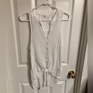 Soft Joie | Sheer White Top XS